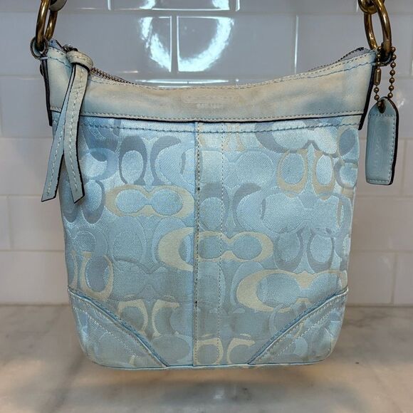 Coach Bag Purse Handbag Crossbody Y2K Optic Signature Canvas / Leather Duffel - Picture 2 of 16